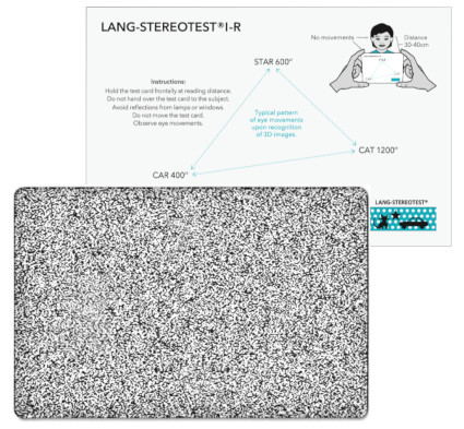 Lang I-R Stereo Test, paediatric vision screening